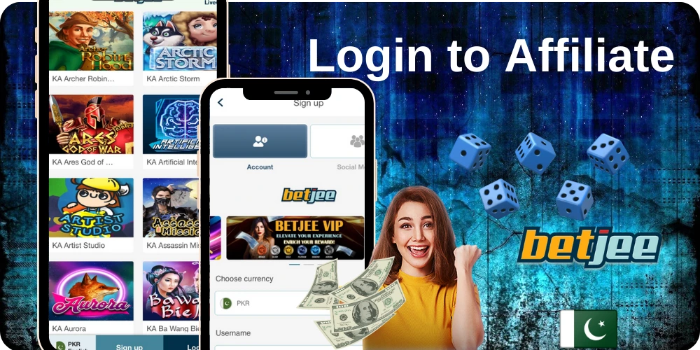 Betjee affiliate login app