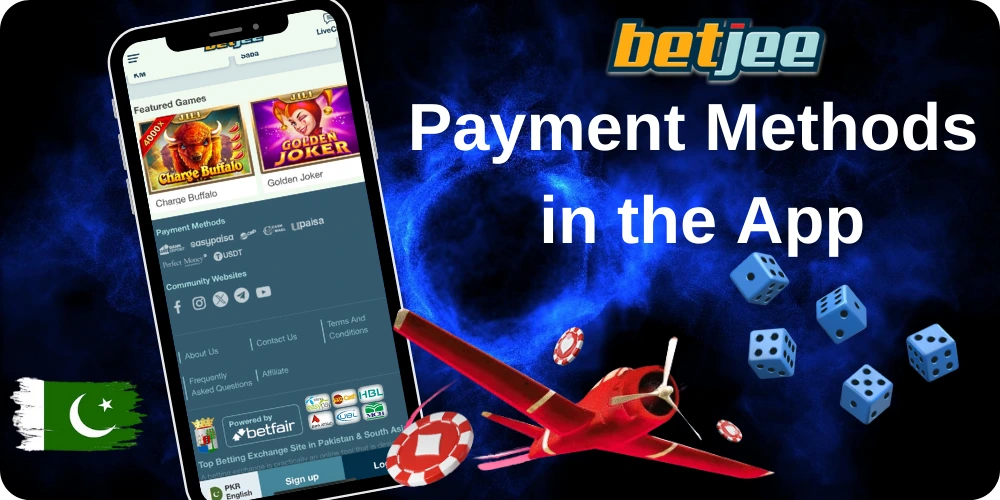 Payment Methods in Betjee App